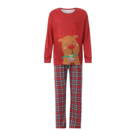 EWODOS Family Matching Pajamas Set Deer Print O-Neck Long Sleeve Blouse Plaid Trousers
EWODOS Family Matching Pajamas Set Deer Print O-Neck Long Sleeve Blouse Plaid Trousers