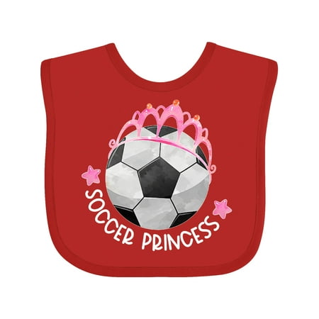 Inktastic Soccer Princess- Tiara Gift Baby Girl Bib