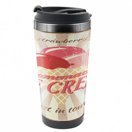 Ice Cream Travel Mug Homemade Ice Cream Steel Thermal Cup 16 oz by Ambesonne
Ice Cream Travel Mug Homemade Ice Cream Steel Thermal Cup 16 oz by Ambesonne