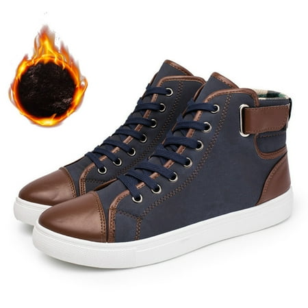 Fashion Men Casual High Top Sneakers Shoes Oxfords Leather Shoes Lace-up Autumn Winter With Velvet
Fashion Men Casual High Top Sneakers Shoes Oxfords Leather Shoes Lace-up Autumn Winter With Velvet