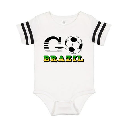 Inktastic Go Brazil- Soccer Football Gift Baby Boy or Baby Girl Bodysuit