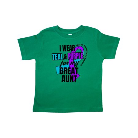 Inktastic Suicide Prevention I Wear Teal and Purple for My Great Aunt Gift Toddler Boy or Toddler Girl T-Shirt
Inktastic Suicide Prevention I Wear Teal and Purple for My Great Aunt Gift Toddler Boy or Toddler Girl T-Shirt