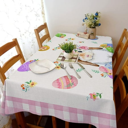 aoselan Easter Oval Tablecloth Bunny with Floral and Eggs Watercolor Pink Plaid Table Cloth Washable Dust-Proof Table Cover for Dining/ Buffet/ Parties/Weddings/ Banquet (60 × 102 Oval )
aoselan Easter Oval Tablecloth Bunny with Floral and Eggs Watercolor Pink Plaid Table Cloth Washable Dust-Proof Table Cover for Dining/ Buffet/ Parties/Weddings/ Banquet (60 × 102 Oval )
