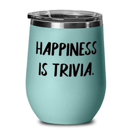 Useful Trivia Wine Glass Happiness is Trivia For Men Women Present From Insulated Wine Tumbler For Trivia
Useful Trivia Wine Glass Happiness is Trivia For Men Women Present From Insulated Wine Tumbler For Trivia