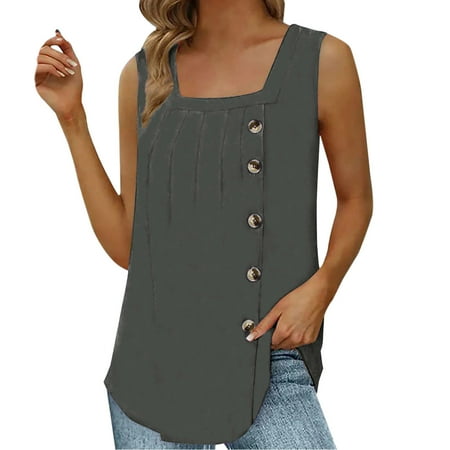 Simplmasygenix Women s Plus Tunic Tankinis Fashion Summer Square-Neck Sleeveless Solid Casual Tank Top Blouse
Simplmasygenix Women s Plus Tunic Tankinis Fashion Summer Square-Neck Sleeveless Solid Casual Tank Top Blouse