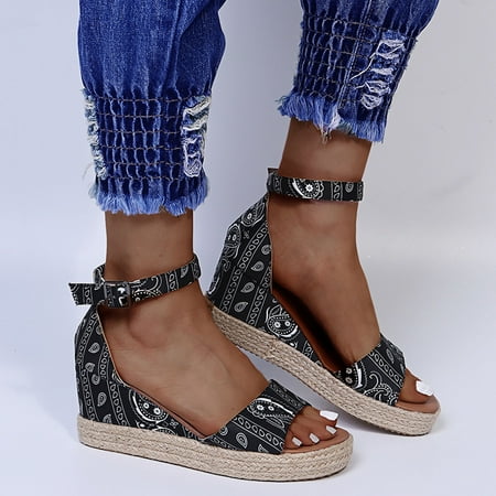 Women s Summer Buckle Strap Wedges Weave Beach Open Toe Breathable Sandals Shoes Note Please Buy One Or Two Sizes Larger
Women s Summer Buckle Strap Wedges Weave Beach Open Toe Breathable Sandals Shoes Note Please Buy One Or Two Sizes Larger