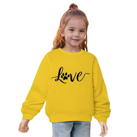 AJTQTH Cute Heart Dog Paw Print Long Sleeve Graphic T-Shirts for Kids Boys Girls Casual Round Neck Pullover Sweatshirts Trendy Holiday Outfit Tees Tops Yellow 7-8 Years
AJTQTH Cute Heart Dog Paw Print Long Sleeve Graphic T-Shirts for Kids Boys Girls Casual Round Neck Pullover Sweatshirts Trendy Holiday Outfit Tees Tops Yellow 7-8 Years