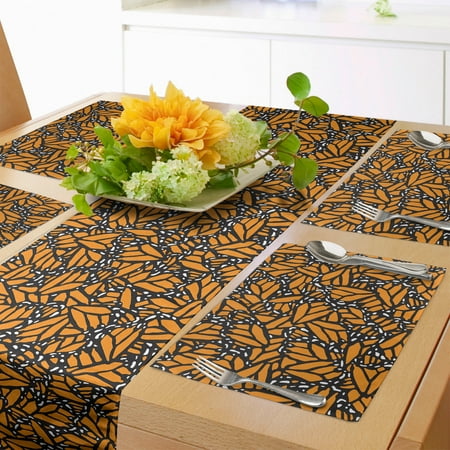 Abstract Table Runner & Placemats Butterfly Wing Inspired Pattern Prehistoric Camouflage Style Simple Set for Dining Table Placemat 4 pcs + Runner 12 x90 Black Orange and White by Ambesonne
Abstract Table Runner & Placemats Butterfly Wing Inspired Pattern Prehistoric Camouflage Style Simple Set for Dining Table Placemat 4 pcs + Runner 12 x90 Black Orange and White by Ambesonne