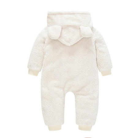 DNDKILG Newborn Infant Baby Toddler Fleece Long Sleeve Hooded Jumpsuit for Girl Boy Winter Warm Zip Up Clothes Romper White 0-24M
DNDKILG Newborn Infant Baby Toddler Fleece Long Sleeve Hooded Jumpsuit for Girl Boy Winter Warm Zip Up Clothes Romper White 0-24M