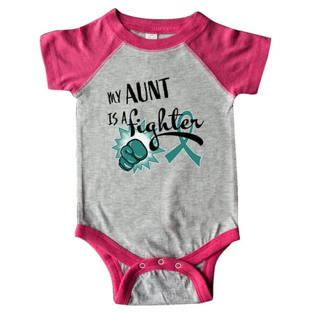 Inktastic Ovarian Cancer Awareness My Aunt s a Fighter Gift Baby Boy or Baby Girl Bodysuit
Inktastic Ovarian Cancer Awareness My Aunt s a Fighter Gift Baby Boy or Baby Girl Bodysuit