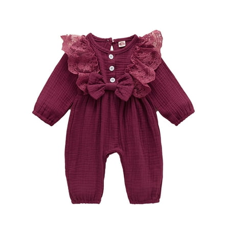 YWDJ 0-24Months 0-18 Months One Piece Toddler Girls Lace Bow Solid Color Comfortable Jumpsuit Romper Red 0-6 Months
YWDJ 0-24Months 0-18 Months One Piece Toddler Girls Lace Bow Solid Color Comfortable Jumpsuit Romper Red 0-6 Months
