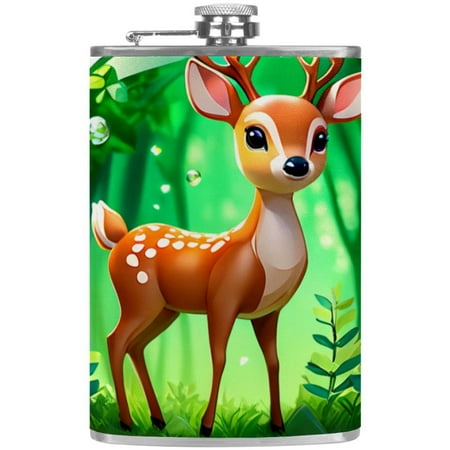 josid Deer Pattern 3.6x6in Stainless Steel Small Flask Leak-Proof Stainless Steel Construction Wrapped in Premium Two-Layer Leather Nano-Printed Design 227ml Capacity
josid Deer Pattern 3.6x6in Stainless Steel Small Flask Leak-Proof Stainless Steel Construction Wrapped in Premium Two-Layer Leather Nano-Printed Design 227ml Capacity