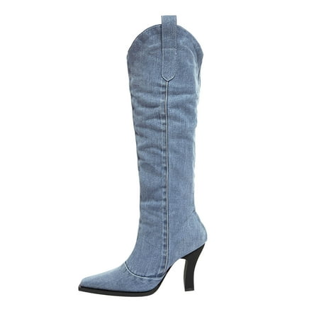 ZIZOCWA Merinos Shoes Women Boot For Women With Heel Leather Top Pointed Thin Heel Toe High Fashion Thick Denim Boots Boots High Women S Boots Womens Mid Booties And Boots
ZIZOCWA Merinos Shoes Women Boot For Women With Heel Leather Top Pointed Thin Heel Toe High Fashion Thick Denim Boots Boots High Women S Boots Womens Mid Booties And Boots