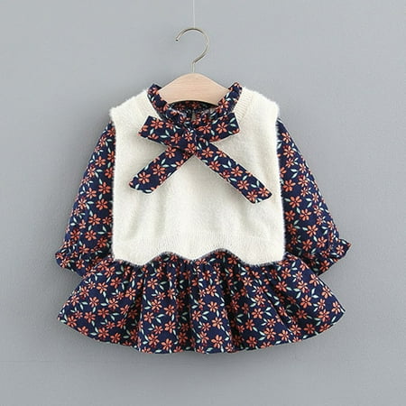 Gotyou Girl s 2 Piece Outfits Printing Long Sleeve Bottoming Skirt + White Vest Set
Gotyou Girl s 2 Piece Outfits Printing Long Sleeve Bottoming Skirt + White Vest Set