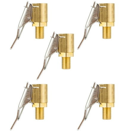 NUOLUX 5pcs Practical Car Thread Air Chuck Brass Quick Change Inflatable Chuck