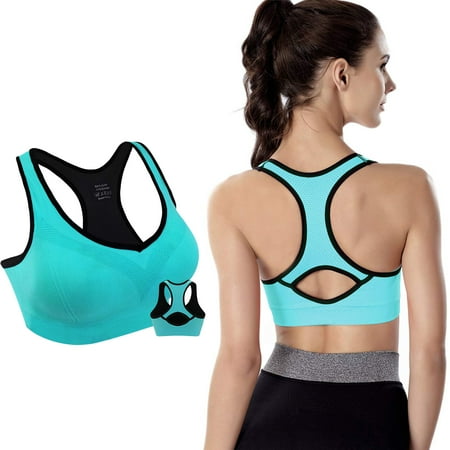 Women’s Sports Bra (XL Size) Seamless Padded Racerback High Impact Bra for Yoga Bras Gym Running Workout Blue
Women’s Sports Bra (XL Size) Seamless Padded Racerback High Impact Bra for Yoga Bras Gym Running Workout Blue