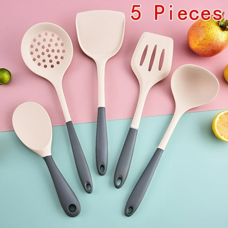 VECPIO 5-Piece Silicone Kitchen Utensil Set - Non-Stick Safe Cooking Tools With Turner Slotted Spatula Soup & Pasta Spoons
VECPIO 5-Piece Silicone Kitchen Utensil Set - Non-Stick Safe Cooking Tools With Turner Slotted Spatula Soup & Pasta Spoons