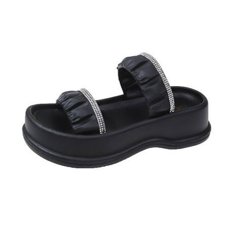 Levmjia Sandals Women Comfortable 2024 Casual Sandals Thick Bottom Middle Heel Rhinestone Muffin Shoes Fashion Summer Outdoor Leisure Beach Slippers Women Flat Sandals
Levmjia Sandals Women Comfortable 2024 Casual Sandals Thick Bottom Middle Heel Rhinestone Muffin Shoes Fashion Summer Outdoor Leisure Beach Slippers Women Flat Sandals