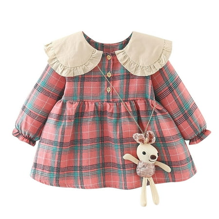Girls Fashion Dresses Toddler Kids Baby Girls Dress Summer Bohemia Plaid Long Sleeve Casual A Line Princess Dresses With A Doll Party Clothes
Girls Fashion Dresses Toddler Kids Baby Girls Dress Summer Bohemia Plaid Long Sleeve Casual A Line Princess Dresses With A Doll Party Clothes