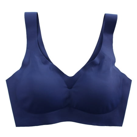 Sports Bras for Women Fashion Solid Color Trackless Vest Sleep Women s Minimizer Bra Blue L
Sports Bras for Women Fashion Solid Color Trackless Vest Sleep Women s Minimizer Bra Blue L