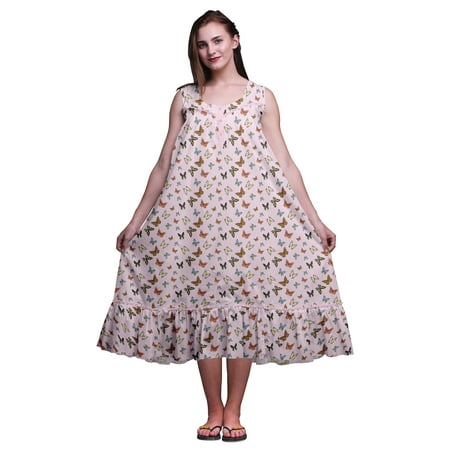 Bimba Pig Pink2 Butterflies Colorful Printed Cotton Nightgowns For Women Sleeveless Gown Sleepwear Maxi Dress X-Large
Bimba Pig Pink2 Butterflies Colorful Printed Cotton Nightgowns For Women Sleeveless Gown Sleepwear Maxi Dress X-Large