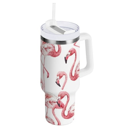 JSTEL Pink Flamingo 30 oz Tumbler Stainless Steel Water Bottle Vacuum Insulated Cup with Straw Lid & Handle For Travel Car Cup Holder
JSTEL Pink Flamingo 30 oz Tumbler Stainless Steel Water Bottle Vacuum Insulated Cup with Straw Lid & Handle For Travel Car Cup Holder