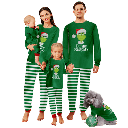 FUNIER Matching Family Christmas Pajamas The Grinch Stripe Print Baby-Kids-Adult-Pet Size 2 Pieces Top and Pants Bodysuits Sleepwear Pajamas Set
FUNIER Matching Family Christmas Pajamas The Grinch Stripe Print Baby-Kids-Adult-Pet Size 2 Pieces Top and Pants Bodysuits Sleepwear Pajamas Set