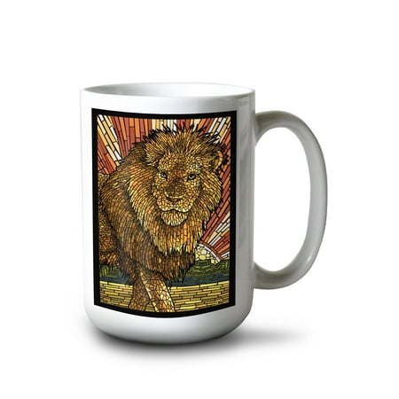 Lantern Press 15 fl oz Ceramic Mug Lion Mosaic Series Dishwasher & Microwave Safe
Lantern Press 15 fl oz Ceramic Mug Lion Mosaic Series Dishwasher & Microwave Safe