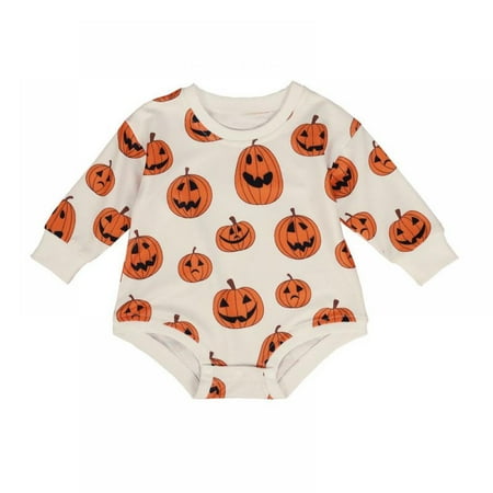 Halloween Baby Girl Boy Clothes Pumpkin Romper Sweatshirt Onesie Long Sleeve Bodysuit Top Fall Winter Outfit
Halloween Baby Girl Boy Clothes Pumpkin Romper Sweatshirt Onesie Long Sleeve Bodysuit Top Fall Winter Outfit