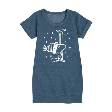 Peanuts - Woodstock Snowfall - Toddler And Youth Girls Fleece Dress