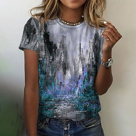 Moxiu Womens Summer Tops Women s Summer Shirts Cute Plus Size O-Neck Print Short Sleeve Casual Loose Blouses Tops
Moxiu Womens Summer Tops Women s Summer Shirts Cute Plus Size O-Neck Print Short Sleeve Casual Loose Blouses Tops