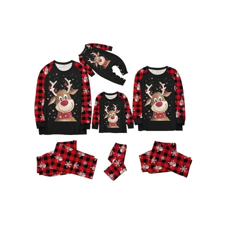 Peyakidsaa Christmas Pajamas for Family Matching Pjs Set Elk Print Tops Plaid Pants Holiday Sleepwear
Peyakidsaa Christmas Pajamas for Family Matching Pjs Set Elk Print Tops Plaid Pants Holiday Sleepwear