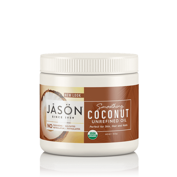 JASON Smoothing Organic Coconut Oil, 15 oz. (Packaging May Vary)