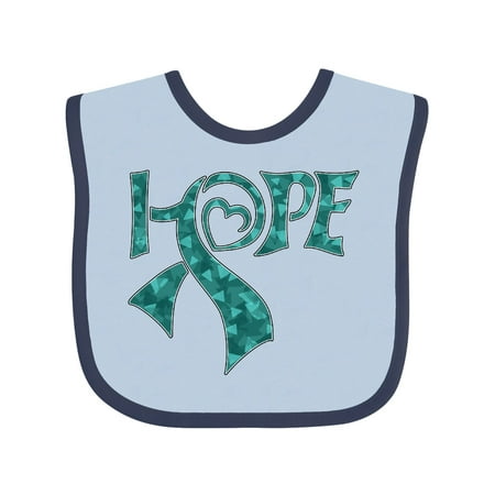 Inktastic Hope- Teal Ribbon for Awareness of Ovarian Cancer Gift Baby Boy or Baby Girl Bib
Inktastic Hope- Teal Ribbon for Awareness of Ovarian Cancer Gift Baby Boy or Baby Girl Bib