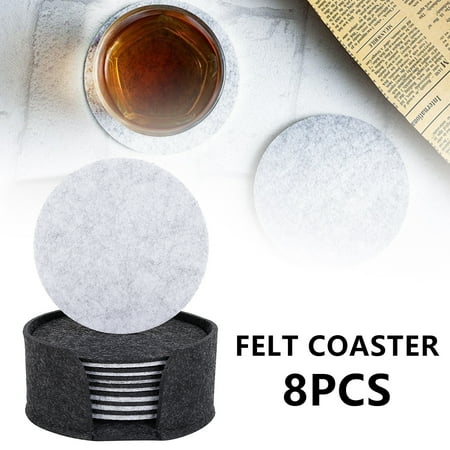MTFun 8pcs Gray Felt Mats with Holder Brackets Round Coasters Beverage Coffee Cup Mats Non-slip Tea Mats Table Placemats Home Decorations
MTFun 8pcs Gray Felt Mats with Holder Brackets Round Coasters Beverage Coffee Cup Mats Non-slip Tea Mats Table Placemats Home Decorations