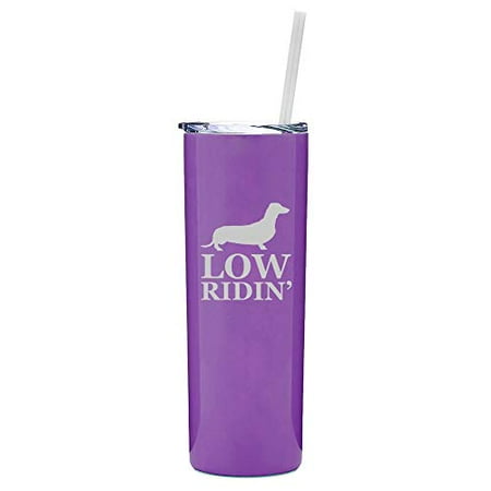 20 oz Skinny Tall Tumbler Stainless Steel Vacuum Insulated Travel Mug With Straw Low Ridin Dachshund (Purple)
20 oz Skinny Tall Tumbler Stainless Steel Vacuum Insulated Travel Mug With Straw Low Ridin Dachshund (Purple)
