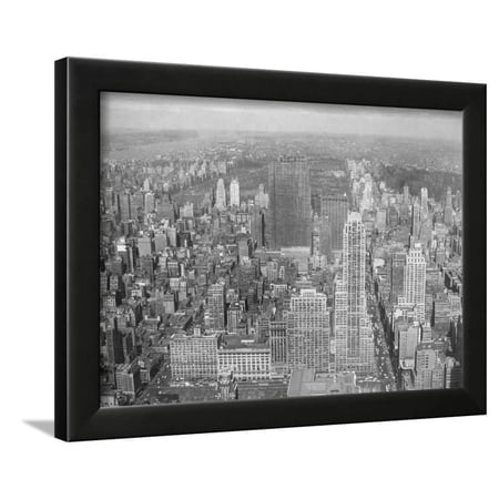 Aerial View of New York City Framed Print Wall Art