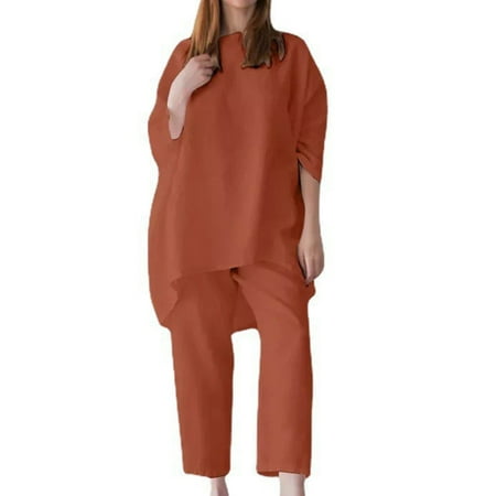 Cindysus Ladies Casual Plain Pajamas Women Loose Fit Sleepwear Solid Color Joggers Elastic Waist 3/4 Sleeve T-shirt Lounge Sets
Cindysus Ladies Casual Plain Pajamas Women Loose Fit Sleepwear Solid Color Joggers Elastic Waist 3/4 Sleeve T-shirt Lounge Sets
