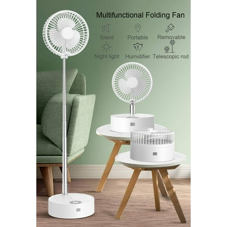 Portable Desk Fan SAYTAY Foldable Floor Fan with 7200mAh Rechargeable Battery and Remote Control 4 Speeds Adjustable Height Creative Night Light and Humidifying Spray Function(White)
Portable Desk Fan SAYTAY Foldable Floor Fan with 7200mAh Rechargeable Battery and Remote Control 4 Speeds Adjustable Height Creative Night Light and Humidifying Spray Function(White)