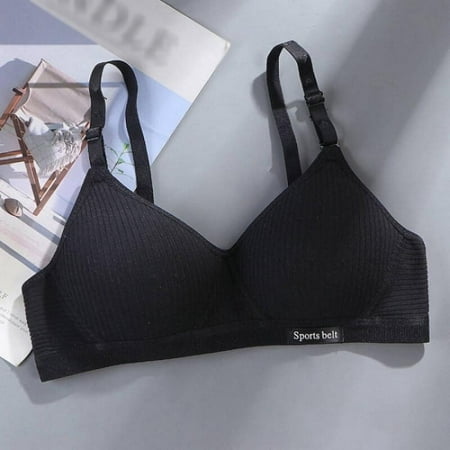 Clearance Sale Maiden Cotton Soft Gathering Anti-Sagging Bra Wirefree Adjustable Thin Anti-Exposure Girls Shaping Bralette A/B Cup
