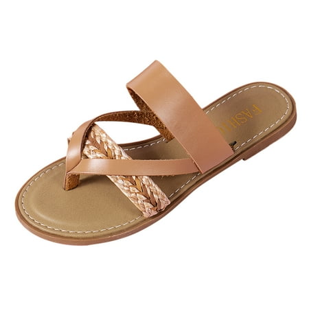 SEMIMAY Women Summer Solid Color Slip On Casual Open Toe Flat Soft Bottom Breathable Slippers Shoes Sandals
SEMIMAY Women Summer Solid Color Slip On Casual Open Toe Flat Soft Bottom Breathable Slippers Shoes Sandals
