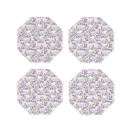 Junzan Purple Rabbit Print Coasters for Drinks - Leather Coasters Set of 4 for Coffee Table for Housewarming/Kitchen/Bar/Decor-Octagon
Junzan Purple Rabbit Print Coasters for Drinks - Leather Coasters Set of 4 for Coffee Table for Housewarming/Kitchen/Bar/Decor-Octagon