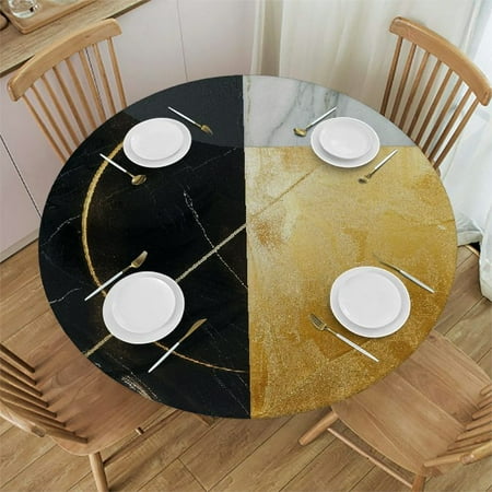 Orinice Gold Line Geometric Shapes Round Table Cover Stain Resistant Washable Indoor Outdoor Tablecloth Kitchen Dining Wedding Parties Outdoor Fitted 100% Polyester Fiber 54-58
Orinice Gold Line Geometric Shapes Round Table Cover Stain Resistant Washable Indoor Outdoor Tablecloth Kitchen Dining Wedding Parties Outdoor Fitted 100% Polyester Fiber 54-58