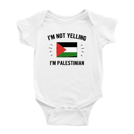 I m Not Yelling I m Palestinian Cute Baby Bodysuit Newborn Clothes Outfits (White 18-24 Months)
I m Not Yelling I m Palestinian Cute Baby Bodysuit Newborn Clothes Outfits (White 18-24 Months)