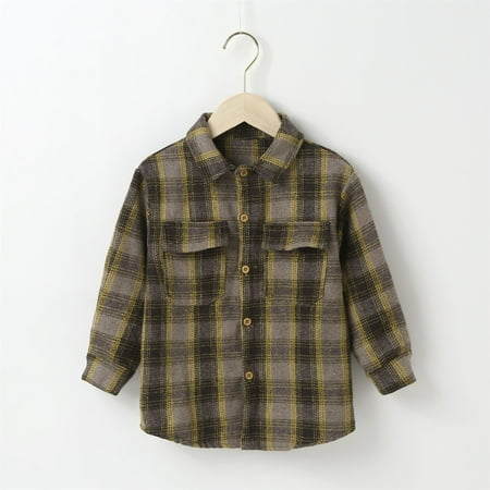 ZMHEGW Toddler Jackets Baby Boys Girls Flannel Shirt Plaid Long Sleeve Lapel Button Down Fall Shirt Outwear Kids Coats
ZMHEGW Toddler Jackets Baby Boys Girls Flannel Shirt Plaid Long Sleeve Lapel Button Down Fall Shirt Outwear Kids Coats