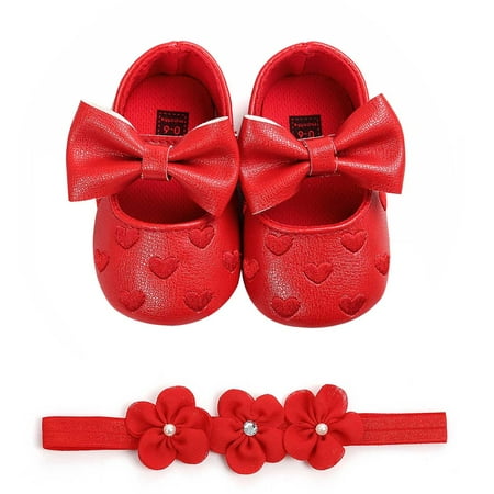 Baby Baptism Shoes and Headband Set Cute Heart Princess Dress Shoes and Flower Hairband for Infant Newborn Girls
Baby Baptism Shoes and Headband Set Cute Heart Princess Dress Shoes and Flower Hairband for Infant Newborn Girls