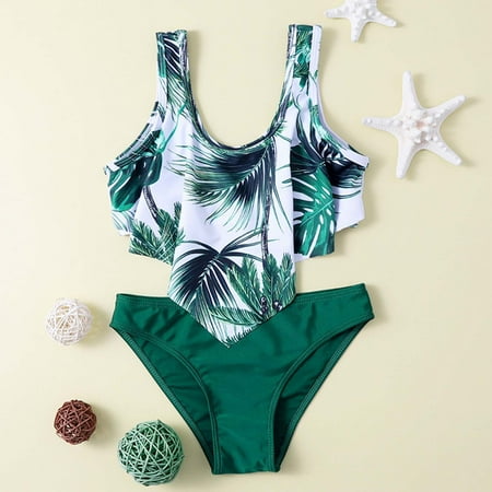 Clearance! Daylightpeach Girl s 2 Piece Swimsuit Tropical Print Ruffle Hem Bikini Swimwear Toddler Girl Cute Summer Bathing Suit
Clearance! Daylightpeach Girl s 2 Piece Swimsuit Tropical Print Ruffle Hem Bikini Swimwear Toddler Girl Cute Summer Bathing Suit