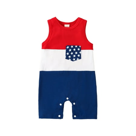 Shuttle tree Infant Newborn Baby Boys Girls 4th of July Romper Summer Jumpsuit Sleeveless Overalls Independence Day Clothing Set
Shuttle tree Infant Newborn Baby Boys Girls 4th of July Romper Summer Jumpsuit Sleeveless Overalls Independence Day Clothing Set