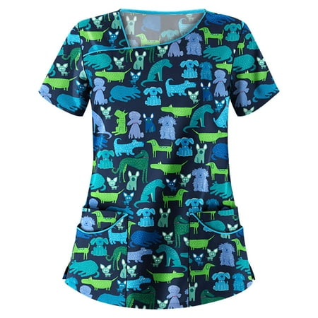 Frostluinai Savings Clearance Women s Work Uniform with Two Pockets Irregular Neckline Scrub Top Print Short Sleeve Women Shirt S-3XL
Frostluinai Savings Clearance Women s Work Uniform with Two Pockets Irregular Neckline Scrub Top Print Short Sleeve Women Shirt S-3XL