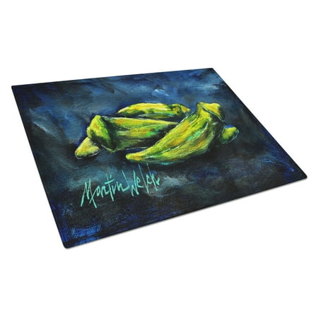 Caroline s Treasures MW1229LCB Okra Bleu Glass Cutting Board Large 12H x 16W multicolor
Caroline s Treasures MW1229LCB Okra Bleu Glass Cutting Board Large 12H x 16W multicolor